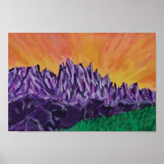 Minarets Ansel Adams Wall Art Poster (Vorne)