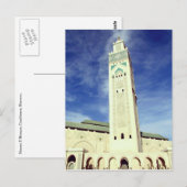 Minarett der Hassan-Moschee Postkarte (Vorne/Hinten)