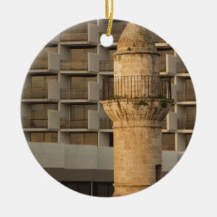 Minarett der Jama al-Bahr-Moschee am Wasser Keramik Ornament