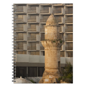 Minarett der Jama al-Bahr-Moschee am Wasser Notizblock