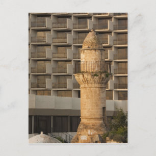 Minarett der Jama al-Bahr-Moschee am Wasser Postkarte