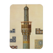Minarett und Keramik Details aus der Moschee t Magnet (Vertikal)
