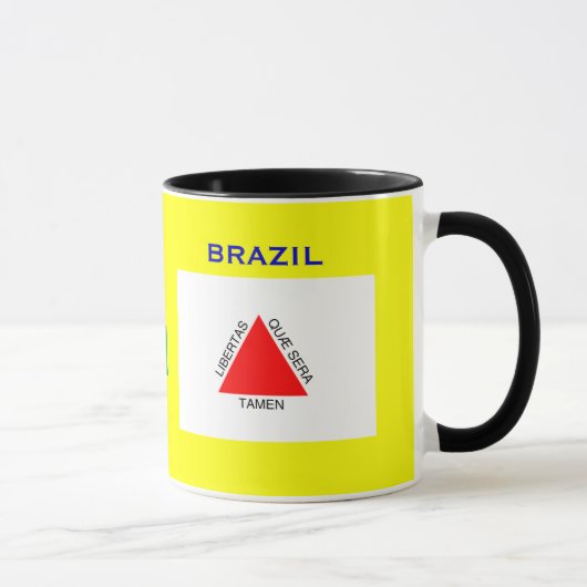 Minas Gerais, Brasilien Flag & Wappen Tasse (Rechts)