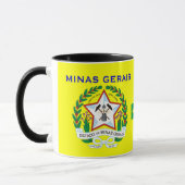 Minas Gerais, Brasilien Flag & Wappen Tasse (Links)