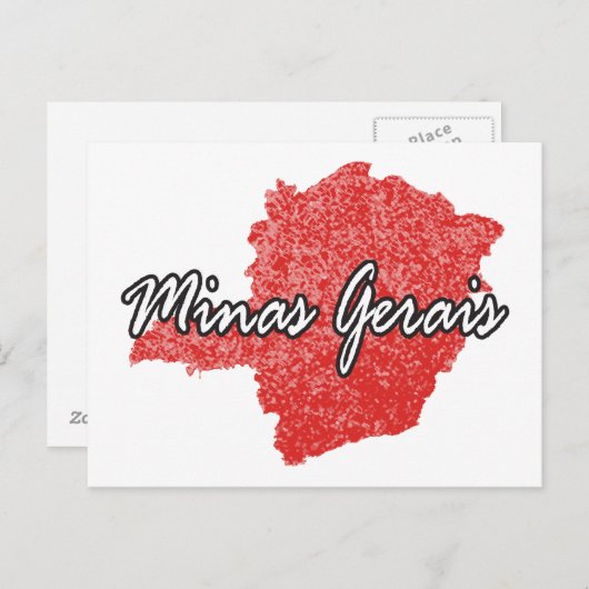 Minas Gerais Postkarte (Vorne/Hinten)