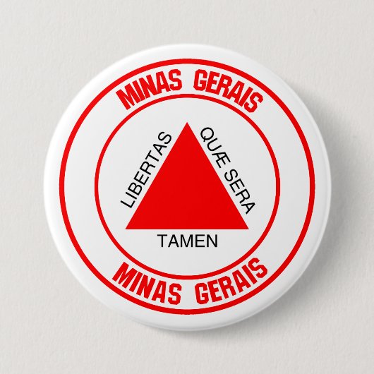 Minas Gerais Round Emblem Button (Vorderseite)