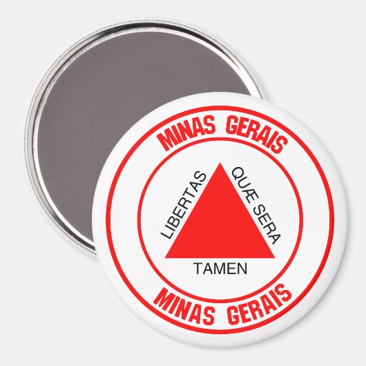 Minas Gerais Round Emblem Magnet (Vorderseite/Rückseite)