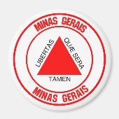 Minas Gerais Round Emblem Magnet (Vorne)