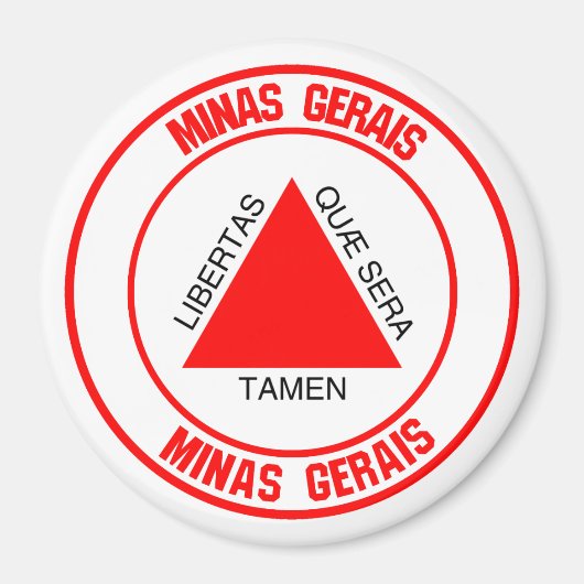 Minas Gerais Round Emblem Magnet (Vorne)