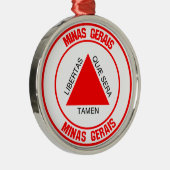 Minas Gerais Round Emblem Ornament Aus Metall (Rechts)