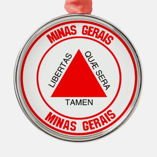 Minas Gerais Round Emblem Ornament Aus Metall (Vorne)