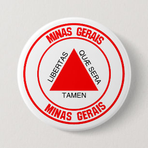 Minas Gerais-rundes Emblem Button