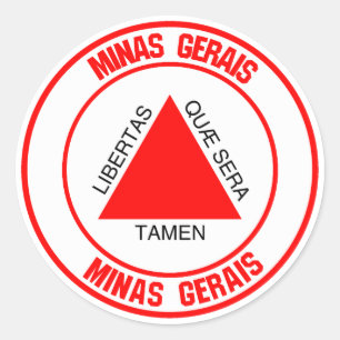 Minas Gerais-rundes Emblem Runder Aufkleber