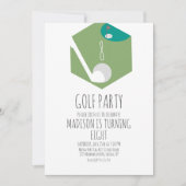 Minature Golf Ball Court Geburtstagsparty Einladun Einladung (Vorderseite)