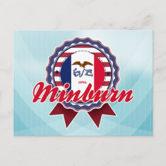 Minburn, IA Postkarte