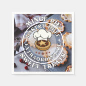 Mince Pie Konditorei Koch Extraordinaire Sweet Lec Serviette (Vorderseite)