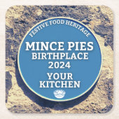Mince Pies Birthplace 2024 Ihre Küche Rechteckiger Pappuntersetzer (Vorderseite)