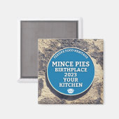 Mince Pies Birthplace - Blue Plaque Magnet (Vorderseite/Rückseite)