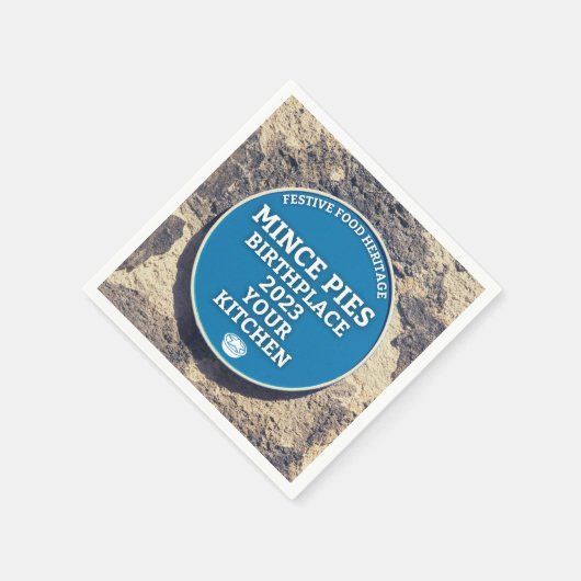 Mince Pies Birthplace - Blue Plaque Serviette (Ecke)
