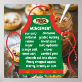 Mincemeat Ingredients Schürze Poster (Vorne)
