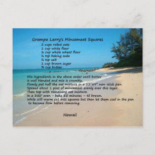 Mincemeat Squares Rezept Postkarte