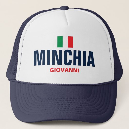 Minchia Personalisiert Trucker Hat Truckerkappe (Vorderseite)