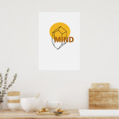 Mind - abstrakte Kunst des Kristalles Poster (Küche)