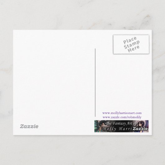 Mind Adrift Fantasy Fairy Art Postkarte (Rückseite)