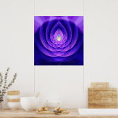 Mind Beacon in Lila und blau Poster (Küche)