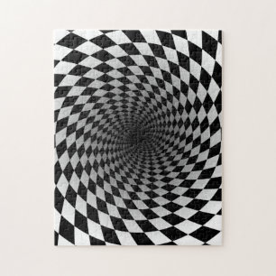 Mind Bending Black and White Optical Illusion Puzzle
