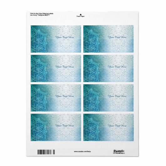 Mind Body Spirit Mandala Stationary Label (Vorne)