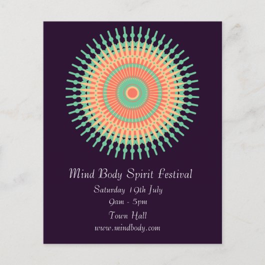Mind Body Spirit New age Mandala Festival Flyer (Vorne)