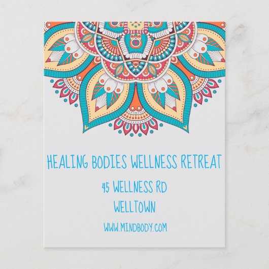 Mind Body Spirit New age Mandala Health Retreat Flyer (Vorne)