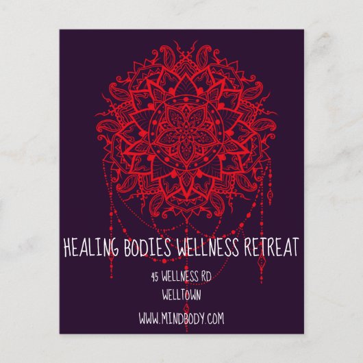 Mind Body Spirit New age mandala Health Retreat Flyer (Vorne)