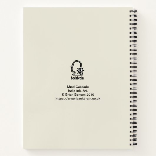 Mind Cascade zeichnend Notizblock (Rückseite)