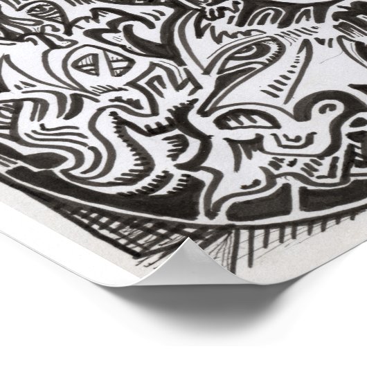 Mind Cascade zeichnend Poster (Ecke)