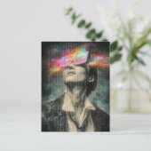 Mind-Control-Glitch-Art Postkarte (Stehend Vorderseite)