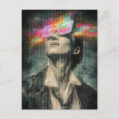 Mind-Control-Glitch-Art Postkarte (Vorderseite)