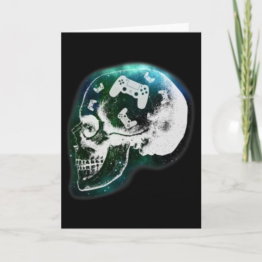 Mind Controller Schädel Gaming Gamer Männer Jungen Karte (Vorderseite)