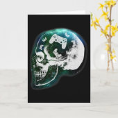 Mind Controller Schädel Gaming Gamer Männer Jungen Karte (Gelbe Blume)
