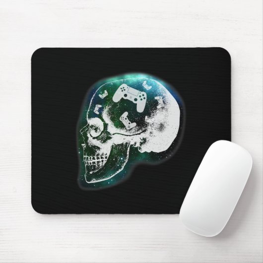 Mind Controller Skull Gaming Gamer Mens Boys Teens Mousepad (Mit Mouse)