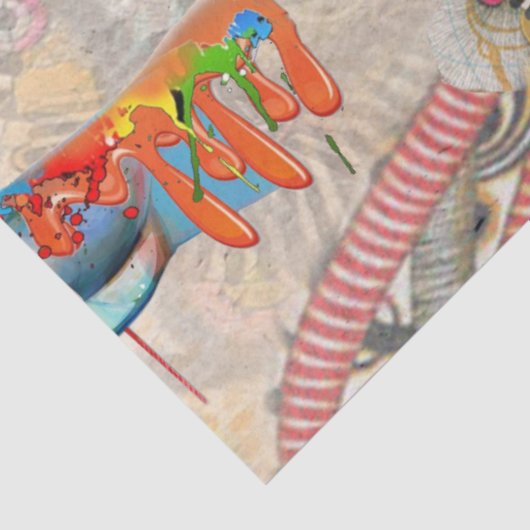 Mind Doodling wiederholen Seidenpapier (Ausschnitt)