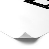 Mind Drill Funny Brain Tool Puff Poster (Ecke)