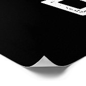 Mind Drill Funny Brain Tool Pun Dark BG Poster (Ecke)