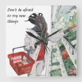 Mind Flayer Grocero Quadratische Wanduhr (Vorderseite)