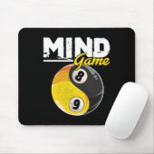 Mind Game Billiards Snooker Cue Stick Pool Billiar Mousepad (Mit Mouse)