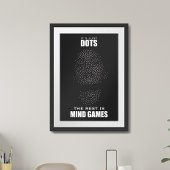 Mind Games. Gepunktete Gesichter mit inspirierende Poster