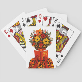 Mind Grow Soul Florale Lesung Afro Frau SVG PNG | Spielkarten