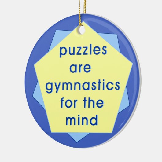 Mind Gymnastics Keramik Ornament (Links)