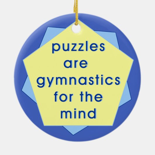 Mind Gymnastics Keramik Ornament (Hinten)